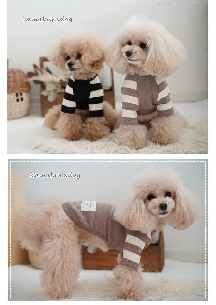 Amazon | 【kamakuradog 鎌倉ドッグ】ラグランボーダーつなぎ 犬服 犬 