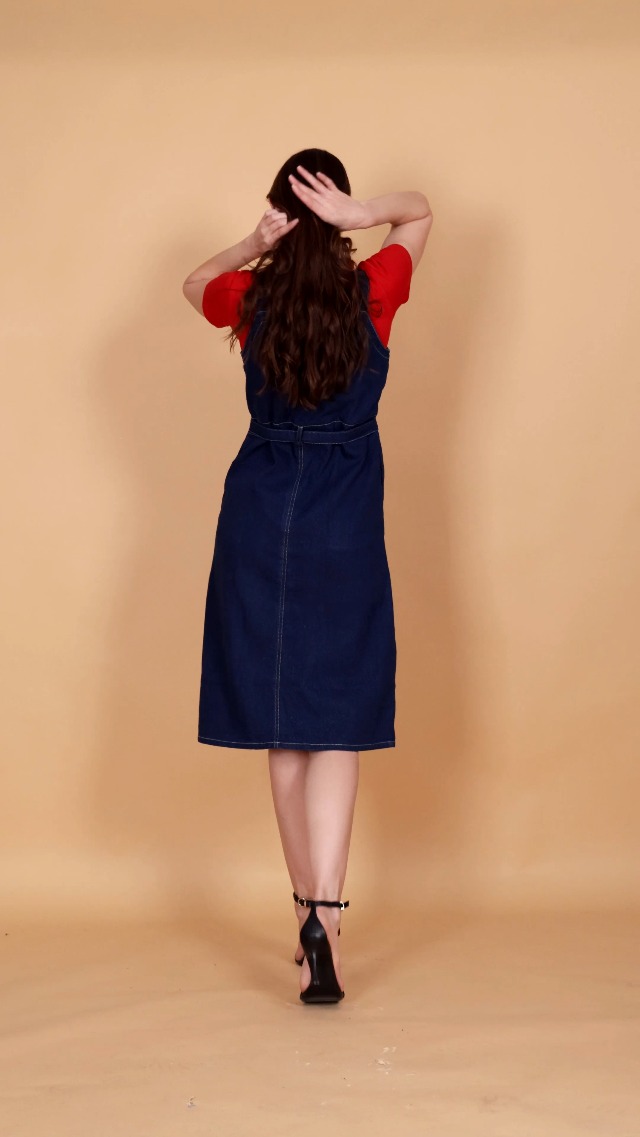 Buy Codaisy PRO Women Denim Dungaree Dress with Adjustable Straps