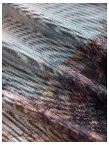 Women's Plus Size Oil Printed Bodycon Skirts Vintage Skinny Pencil Midi Skirt4