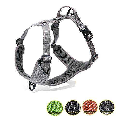 Kaka mall Hundegeschirr Reflektierendes Langlebiges Nylon Verstellbares Geschirr Hunde Atmungsaktives Mesh