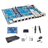 banana pi pro Expérience réseau fiable : BPI R4 Pro dispose de 1 x 10G SFP/RJ45 WAN (multiplexé), 1 x 10G SFP/RJ45 LAN (multiplexé), 4 ports LAN RJ45 2,5G et 1 port LAN RJ45 1G Idéal pour NAS, streaming 4K/8K et jeux. En outre, un emplacement FPC 1G LAN est disponible pour des réglages spéciaux.