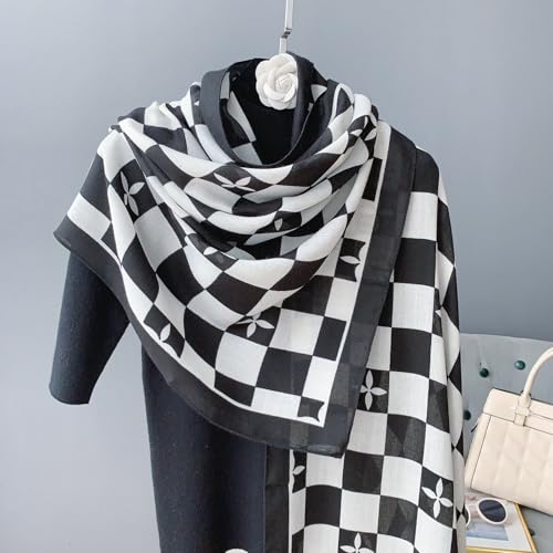 Image of Viscose Scarf for Women | Lightweight & Long | Stole for Women - Stylish Design | Neck Scarf, Hair Scarf, & Head Scarf for Women & Girls | All Season Accessory