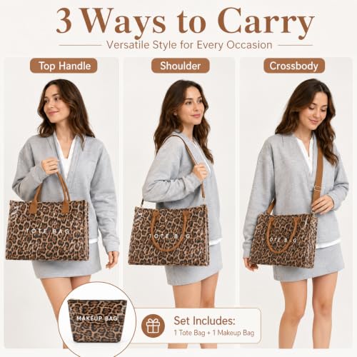 Image of GISMTR PVC Tote Bag for Women Large Letters Print Hobo Handbags Kraft Paper Shoulder Bag with Strap for Work Travel