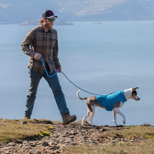 Kurgo Core Hunde-Pullover, Leichtes Fleece, Mit 2-Wege-Reißverschluss, Mit Hundegeschirr kompatibel, Größe XS, Blau