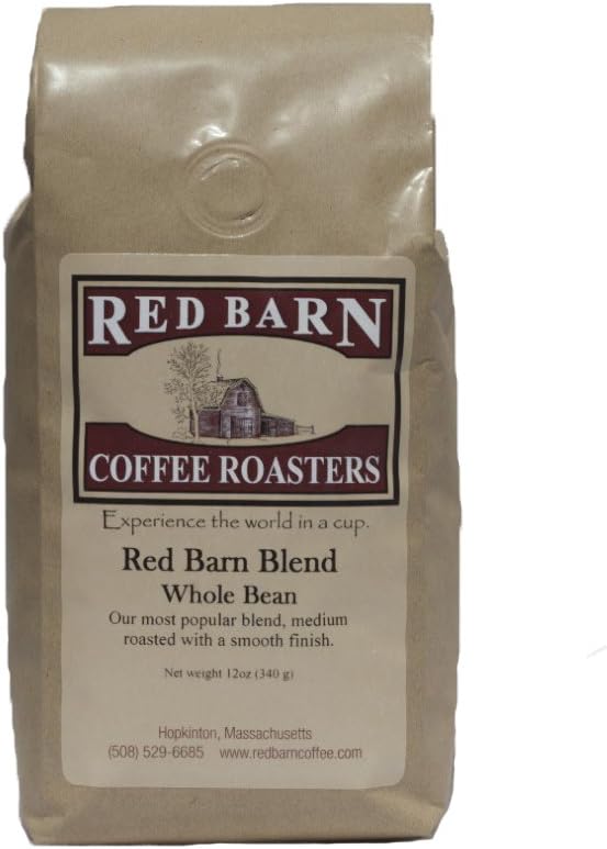 Red Barn Blend, Whole Bean Coffee “House” Blend, Medium Roasted, 12 oz. Bag