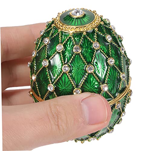 Boîte à bijoux œuf émaillée décorative pour sublimer votre coiffeuse rétro - 4