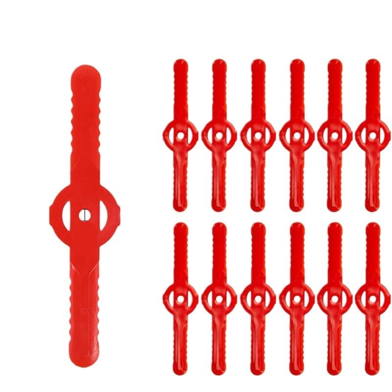Lame for Tosaerba In Plastica Lame for Tagliaerba Sostituzione Ad Alta Resistenza Parti Di Ricambio for Tagliaerba Da Giardino Facili Da Montare(Red,100PCS)