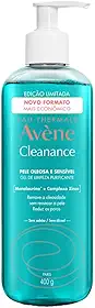 Avène Cleanance Gel de Limpeza Facial, Gel Facial Purificante com Monolaurina™, Zinco e Água Termal Avène, Controla Oleosidade, Desobstrui Poros, Reduz Cravos em 82% e Acalma Peles Sensíveis, 400g