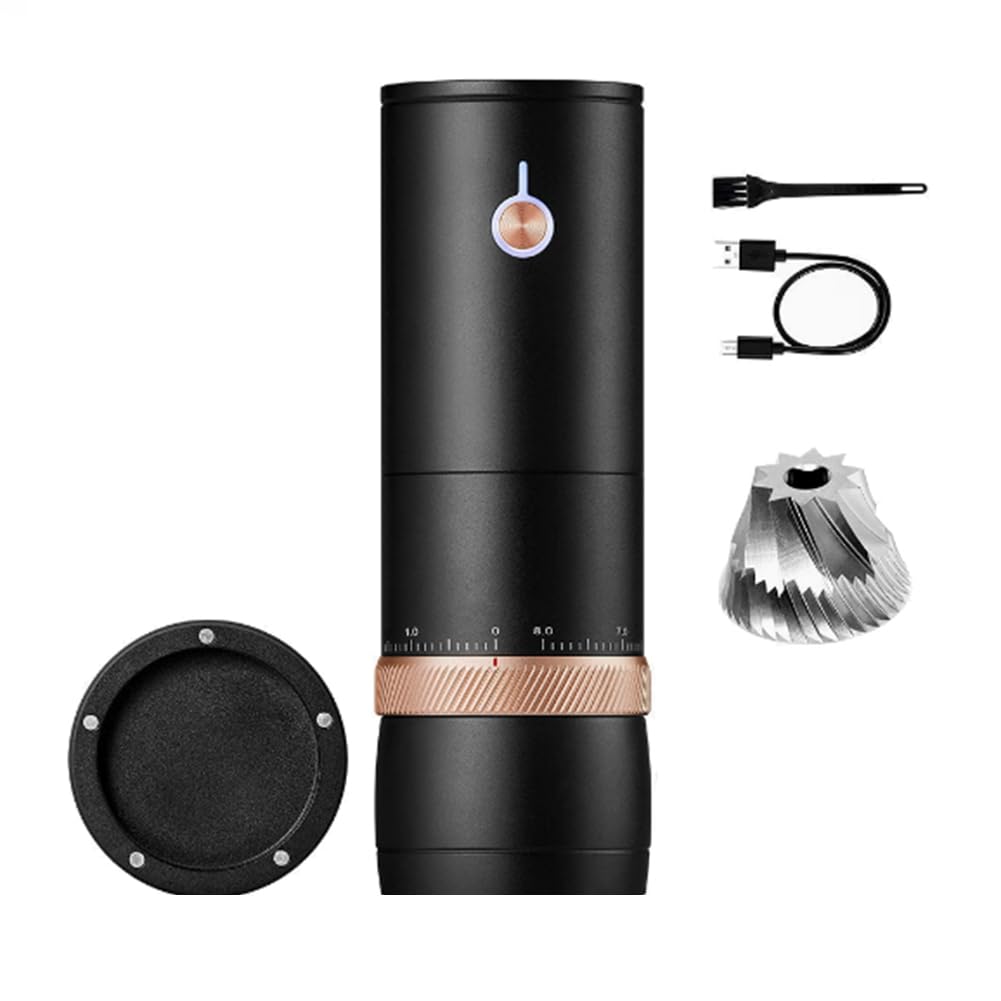Hndhbfgrt Portable Rechargeable Coffee Grinder, Cordless Electric Coffee Bean Mill with 80 Level Grinding Setting