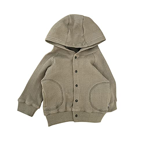 Baby Pullover Sweater Newborn Infant Girls Boys Solid Knit Warm Cotton Fall Winter Long Sleeve Hooded Cardigan Coat