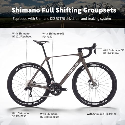 SAVADECK Carbon Road Bike, Lightweight 24-Speed Shifting