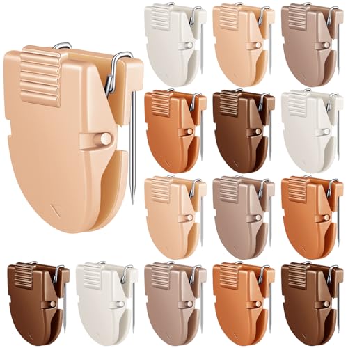 Image of Feifeiya 15 Pcs Cubicle Clips for Fabric Panels,Brown