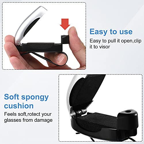 Image of Frienda 5 Pcs Sunglasses Holder for Car Sun Visor Clip, Sunglass Holder for Visor Eyeglasses Mount Ticket Card Clip Car Accessories for Women Men (Stylish Color)