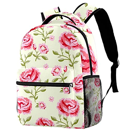 Sac à dos d'école ergonomique et léger pour soulager le dos avec style floral