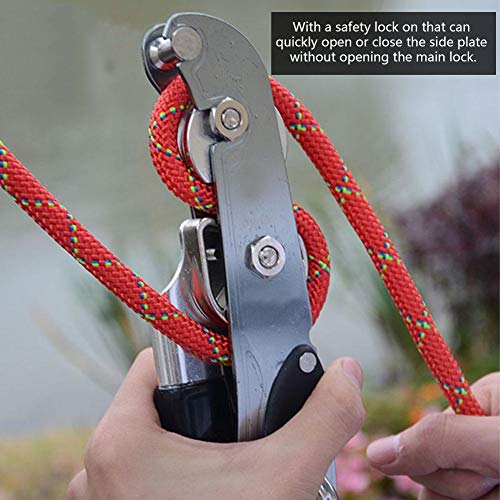 Rapel Ring Rescue Descender Escalada Ascender, Rappelling Descender, 25KN para 9-12mm Rope Rappel Sy