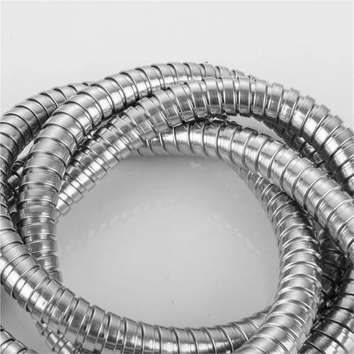 Flexo de ducha de acero inoxidable plateado con acabado flexible de 200cm 5