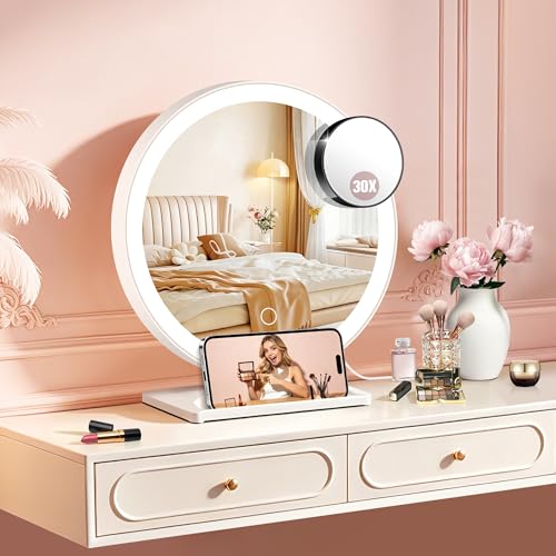 Lighted Makeup Mirror, 20X Magnifying Mirror with...