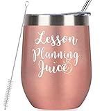 Tom Boy Teacher Appreciation Gifts -Lesson Planning Juice Wine Tumbler - Ideal Teacher's Day, Birthday, Christmas Day, Retirement Teacher Gifts for Women, Stainless Steel Insulated Wine Tumbler 12 Oz