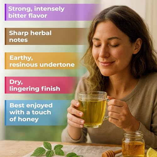 Image of 50 Bags Wormwood Herbal Tea (Artemisia Absinthum L.) - 50 Tea Bags 1.5g Absinthe Wormwood Herb