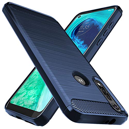 Osophter for Motorola Moto G Fast Case Shock-Absorption Flexible TPU Rubber Protective Cell Phone Cover for Moto G Fast(Navy Blue)