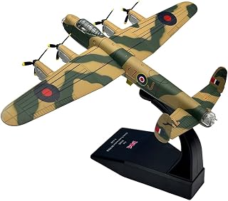 1/144 Scale WWII British Avro 691 Lancaster Bomber Plane Metal Aircraft Metal Military Diecast Plane Model for Collection Ornament Gift