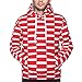 MIEKGPS Austrian flag print Men's Fleece Hooded Hoodie Long Sleeve Hooded Sweatshirt Pullover With Pocket Outfits Black