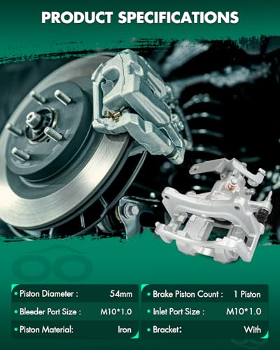 Image of SCITOO 18B5517 18B5516 Rear Left & Right Disc Brake Calipers Assembly w /Bracket for Ford for Transit-150 /For Transit-250 /For Transit-350 /For Transit-350 HD