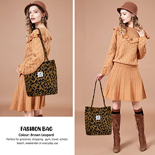 Ayieyill-Corduroy-Tote-Bag-for-Women-Canvas-Shoulder-Cord-Purse-with-Inner-Pocket