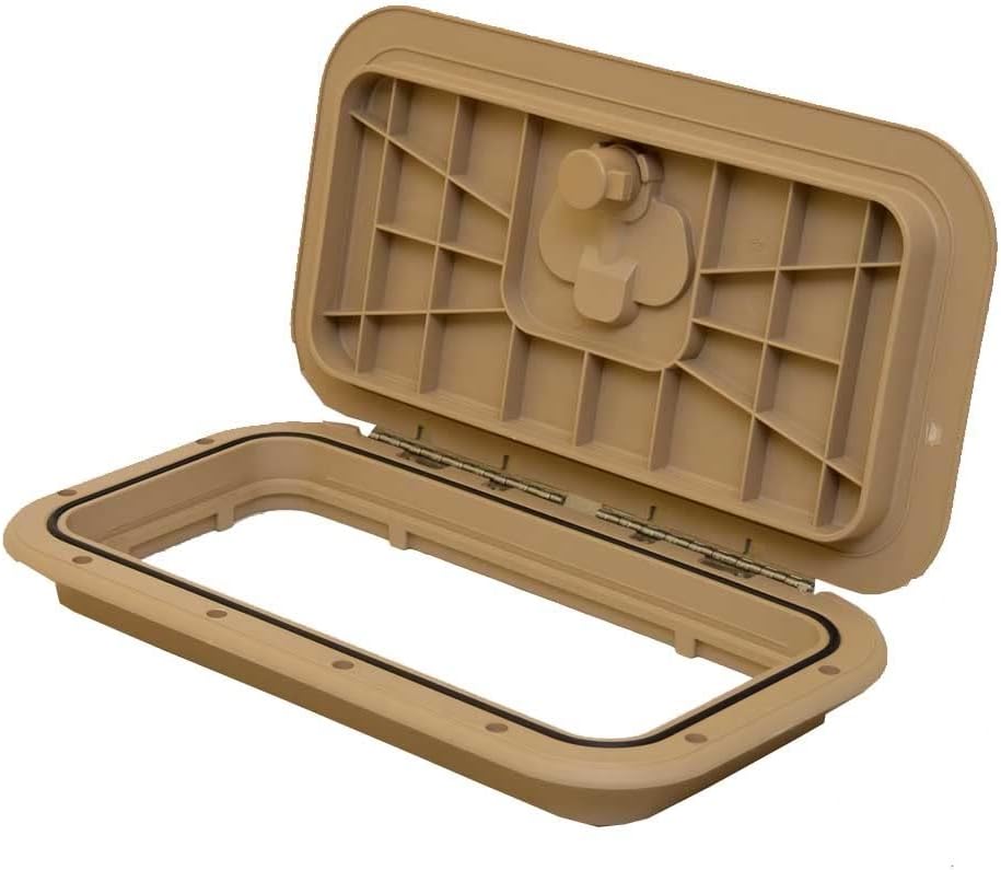 Innovative Boat Deck Hatch 520-0313 | 8 x 14 Inch Taupe Poly