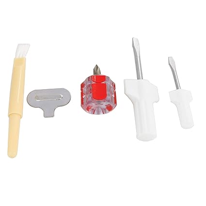 heyous 5pcs Sewing Machine Overlock & Serger Service/Repair Tool Household Sewing Machine Repair Accessories Include Screwdriver,Thread Removal,Slot Screwdriver and Cleaning Brush