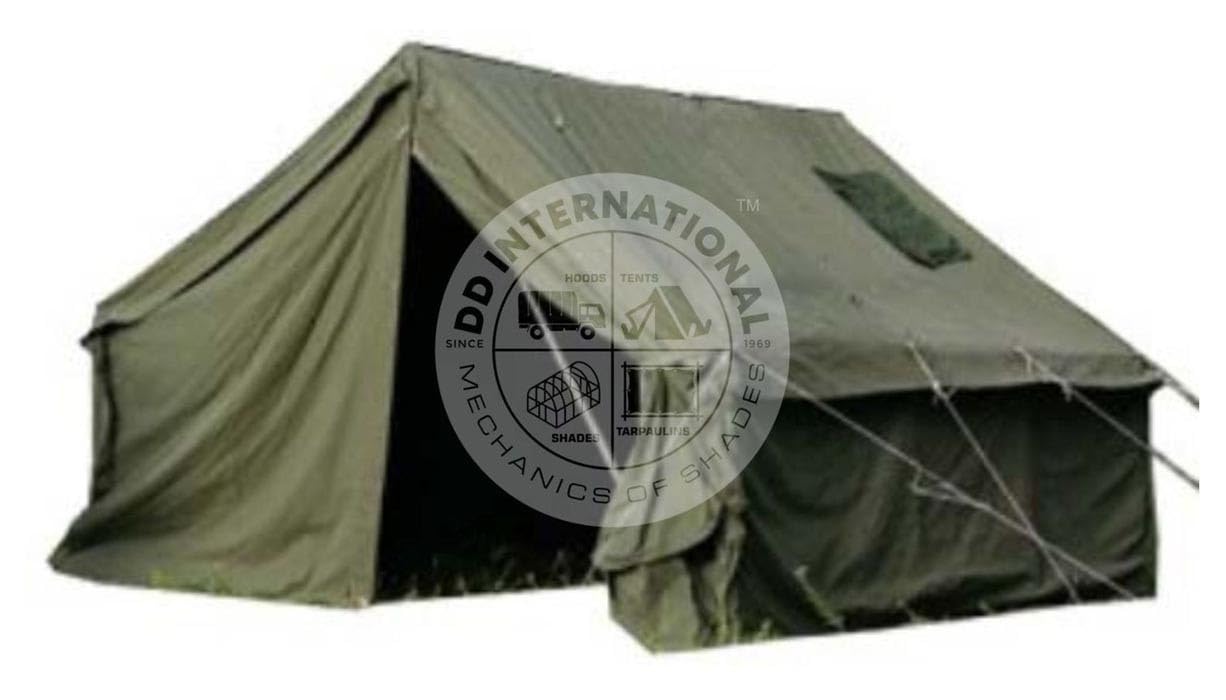 DDRS Canvas Single Ply Labour Tent DarkGreen/Grey/Beige/White Color 10 ftx10ftx7 ft for 6-8 Persons, DDRSSP-02-image-9
