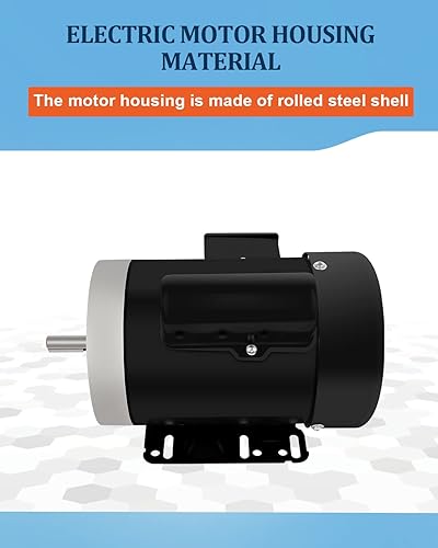 Miniatura 6 de 1HP Motor eléctrico monofásico TEFC CWCCW 60HZ, 3450RPM, IP55,115230V, 58" diámetro del eje