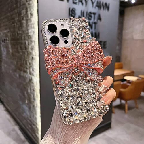 iFiLOVE for iPhone 17 Pro Max Case Girls Women, 3D Luxury Sparkle Bling Diamond Glitter Crystal Rhinestone Bowknot Protective Case Cover for iPhone 17 Pro Max by iFiLOVE - Used condition - Image 8