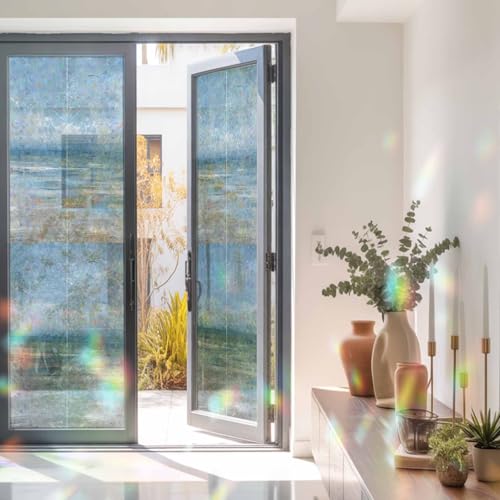 Vinilo para ventana efecto arcoíris con adhesivo estático 17.7 x 78.7 pulgadas miniatura 2