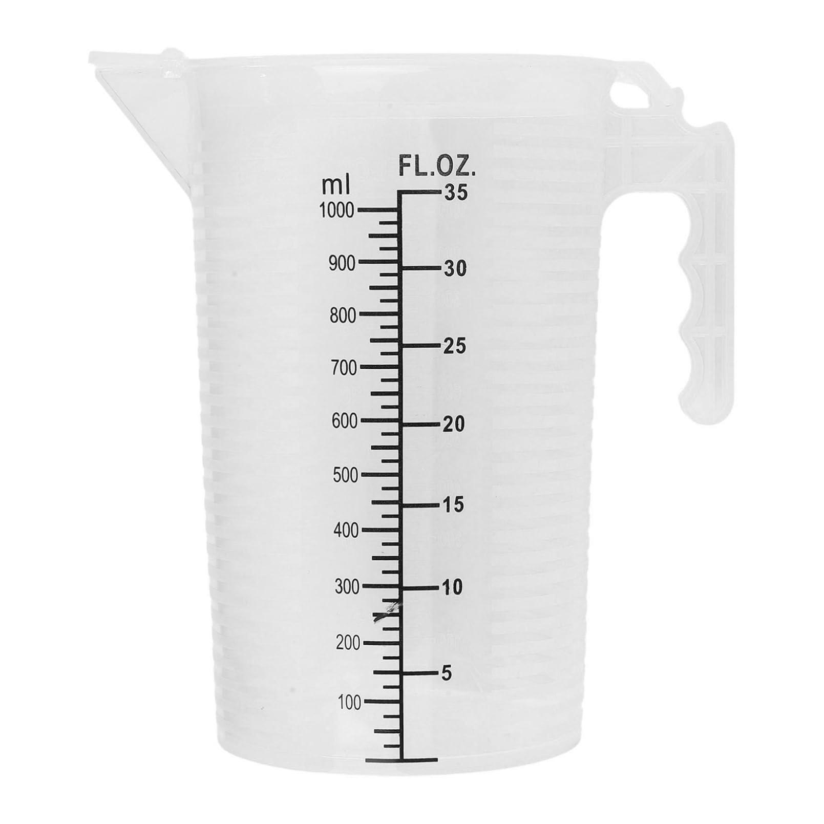 inhzoy Plastic Measuring Cup 500/1000/2000ml Graduated Measuring Jug with Scale Kitchen Tool for Laboratory Kitchen Baking Transparent B 1000ml