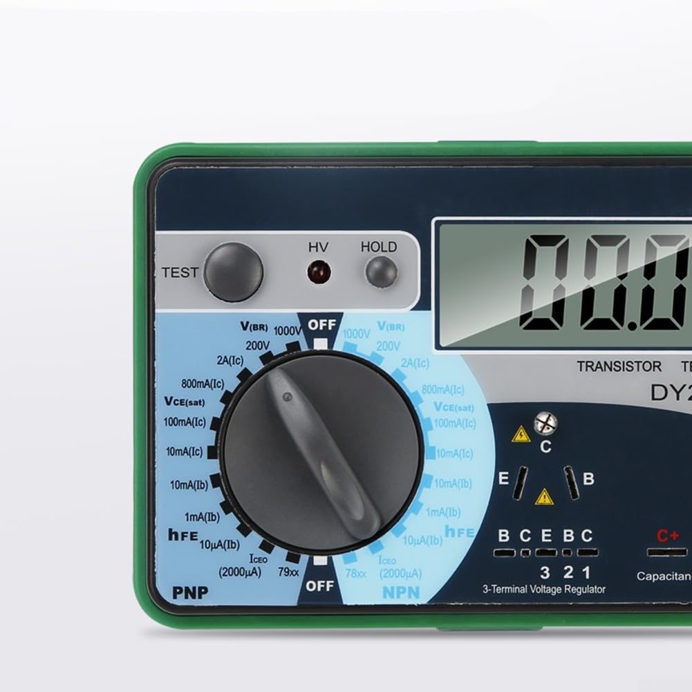 Instrumento de prueba digital para parámetros de CC de transistor, incluyendo diodos tiristores FET y voltaje de resistencia del condensador con protección de varistores Medición de voltaje