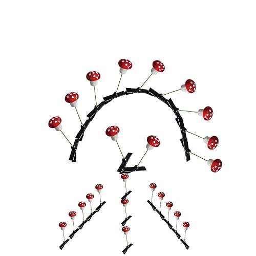 Miniatura 5 de 30 pinzas para el cabello con diseño de hongos para mujeres y niñas, accesorios creativos para el cabello (hongos morado)