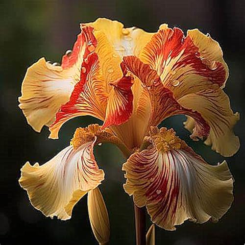 Iris Plants for Sale,Iris Mix,Good for Containers Golden Jade Carving Feels Beautiful-3bulbs-C