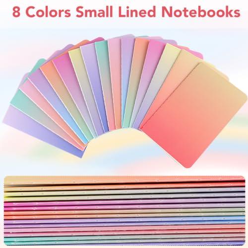 Image of BESARME 16 Pack Mini Notebooks Bulk, Small Lined Pocket Notebook End of Year Gifts for Students Elementary School Graduation Gifts for Kids Students School Supplies
