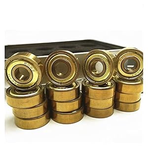 Generisch 16 Stück 608ZZ Gold Kugellager