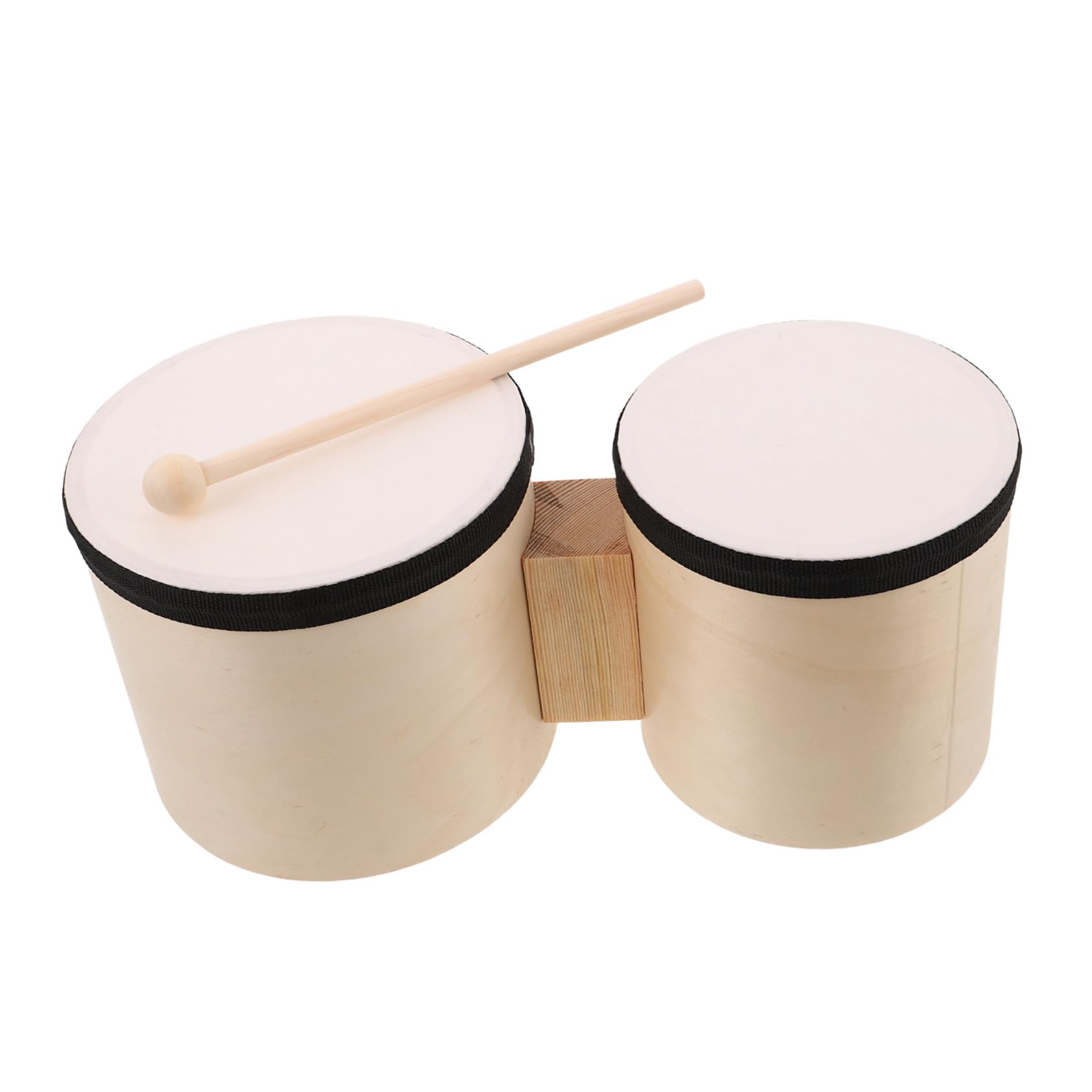 BESTonZON 1sets Bonghi Percussione Mano con Bacchette in Legno Strumenti Tamburo per Pratica Musicale e Attività Educative in Classe