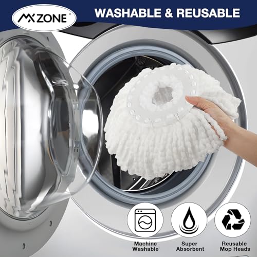 Image of Spin Mop Replacement Heads for Hurricane 360 Round Mop Head, 3-Pack