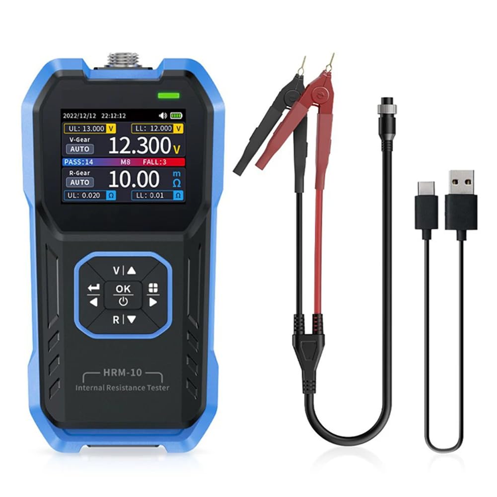 DollaTek Widerstandstester Hochpräziser Innenwiderstandstester Lithiumbatterie-Innenwiderstandsmessgerät 0 V-± 100 V 0-200 Ω