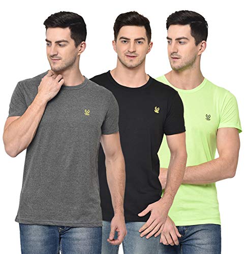 Image of Mack Jonney Cotton Blended Half Sleeve Regular Fit T-Shirts for Men(Pack of 3)
