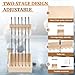 Leinuosen 2 in 1 Hockey Stick Holder Wall Mount for Garage Hockey Stick Wooden Rack Ice Organizer Storage with Vertical Display Large Capacity Organizer Holds up to 6 Sticks for Player Gifts(Wood)