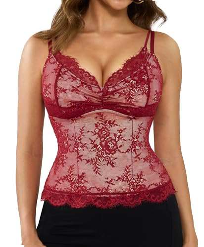 Popilush Lace Corset Bustier Tops for Women