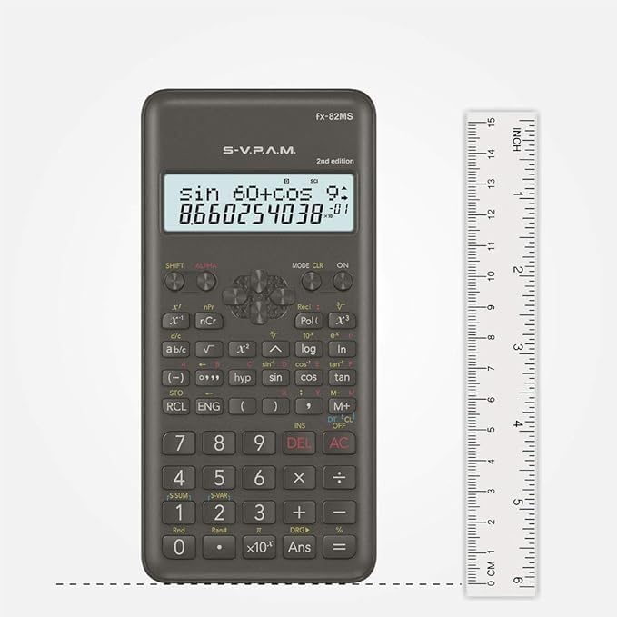Image of FX-82MS 2nd Gen Scientific Calculator | Non-Programmable | 240 Functions | Dual-Line Display | Ideal for Students & Professionals