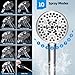 Hibbent 12'' All Metal CUPC Certified Shower Head, High Pressure Rainfall Shower Head, Handheld Showerhead Combo, 12'' Adjustable Shower Extension Arm, 10-Spray, 71'' Hose, Showerhead Holder, Chrome