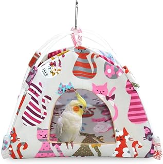 FEimaX Bird Nest House Hanging Hammock Finch Cage, Snuggle Hut Tent for Small Medium Parrots Parakeet Lovebird African Grey Budgies Cockatiels