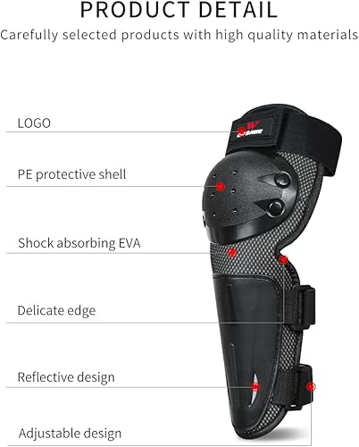 Miniatura 6 de WOSAWE Protector de pecho para motocross, rodilleras, coderas, coderas y cuatrimotos juveniles, kit de equipo de protección